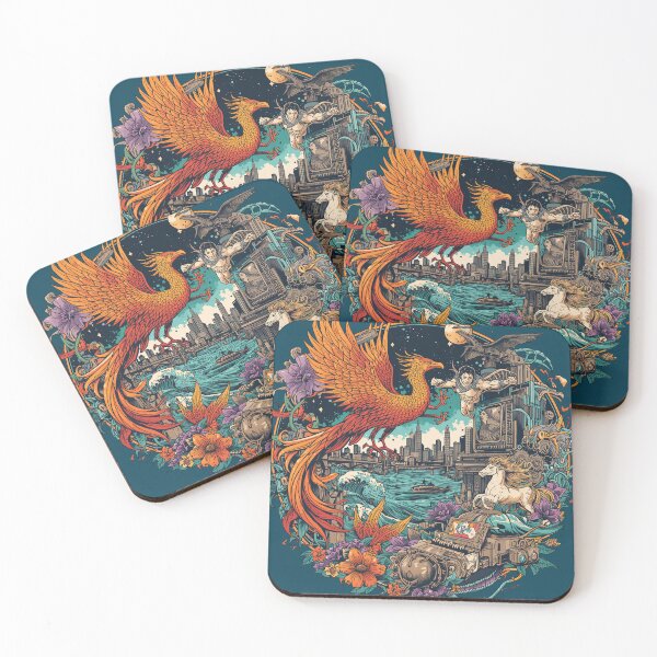 Item preview, Modern Dragon Phoenix Fantasy Fusion designed and sold by Omtatsat.
