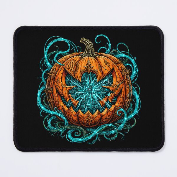 Item preview, Cyberpunk Jack O Lantern with Neon Circuits designed and sold by Skolyak.
