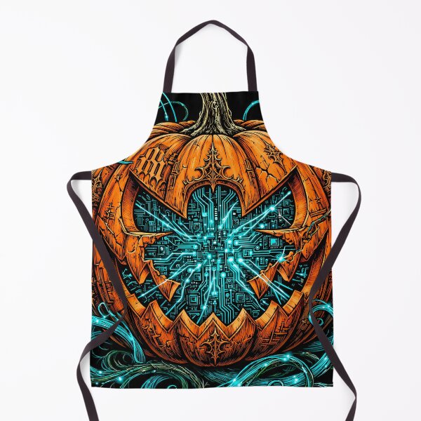 Item preview, Cyberpunk Jack O Lantern with Neon Circuits designed and sold by Skolyak.