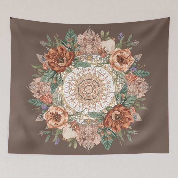 Item preview, Boho Floral Ocean Geometric Pattern designed and sold by Omtatsat.