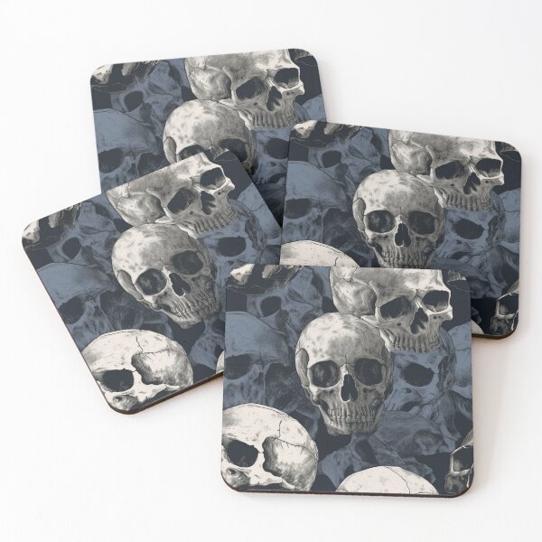 Item preview, Vintage Skull Repeat Pattern Dark Gothic Halloween Skeleton Design designed and sold by JRRTs.