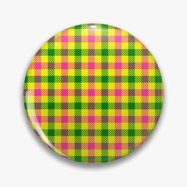 Item preview, Pink And Green On Yellow Gingham Check   designed and sold by PatternTitan.