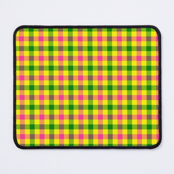 Item preview, Pink And Green On Yellow Gingham Check designed and sold by PatternTitan.