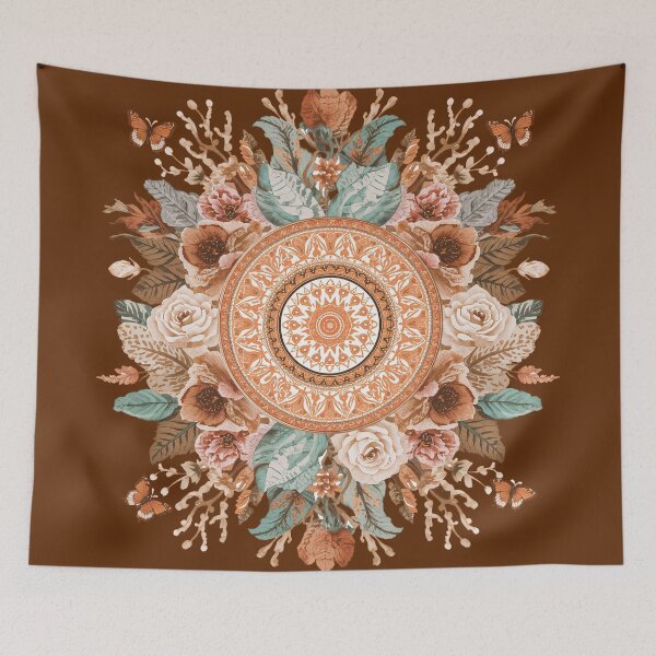 Item preview, Boho Floral Ocean Geometric Pattern designed and sold by Omtatsat.