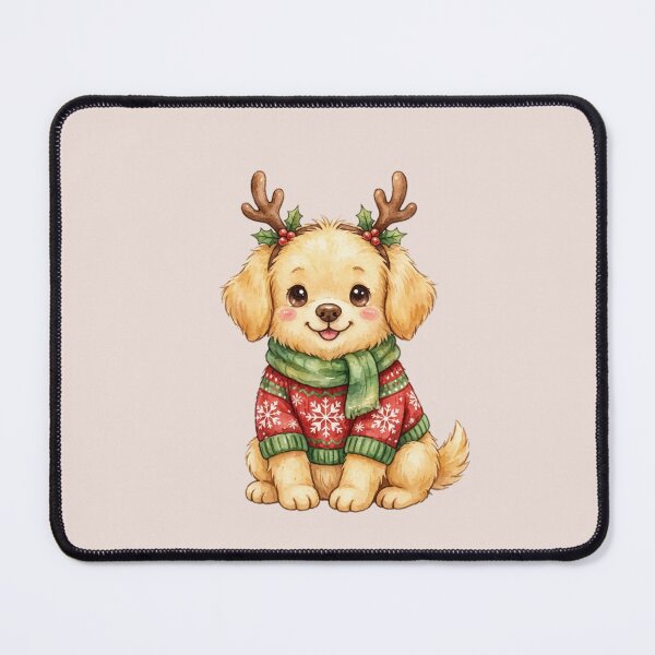 Item preview, Christmas Reindeer Pug in a Cozy Sweater designed and sold by PunchDrop.
