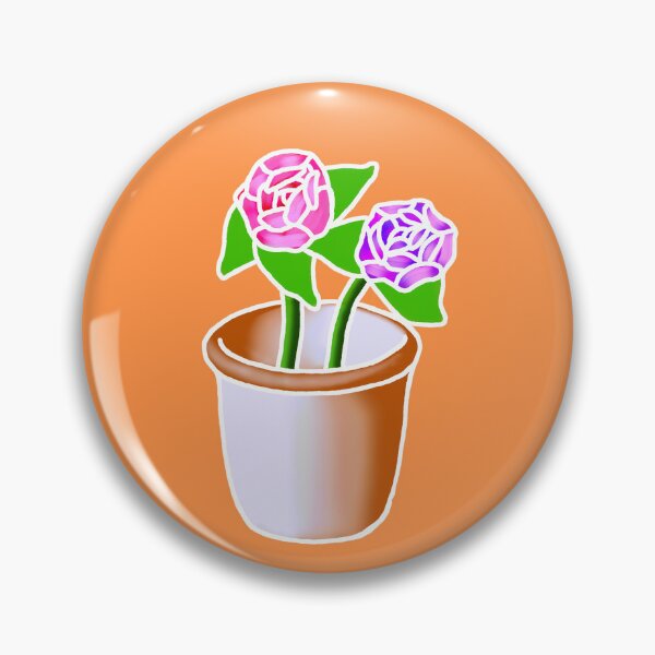Item preview, Roses in a Vase - White Outline, Orange BG designed and sold by lavenderXblue.