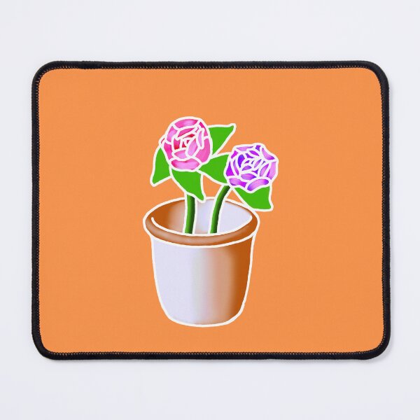 Item preview, Roses in a Vase - White Outline, Orange BG designed and sold by lavenderXblue.
