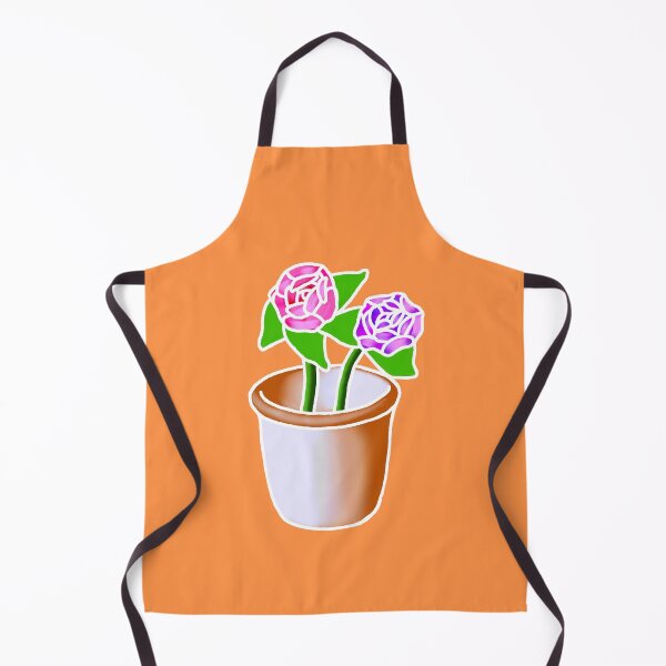 Item preview, Roses in a Vase - White Outline, Orange BG designed and sold by lavenderXblue.