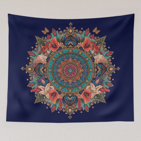 Item preview, Boho Floral Ocean Geometric Pattern designed and sold by Omtatsat.