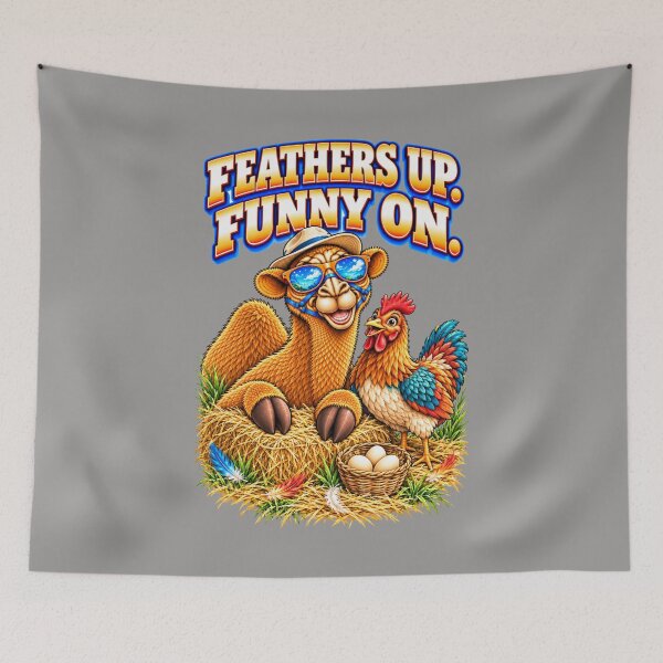 Item preview, Feathers Up. Funny on – Funny Camel T-Shirt Animal Graphic Camel T-Shirt designed and sold by Camel & Quirk.