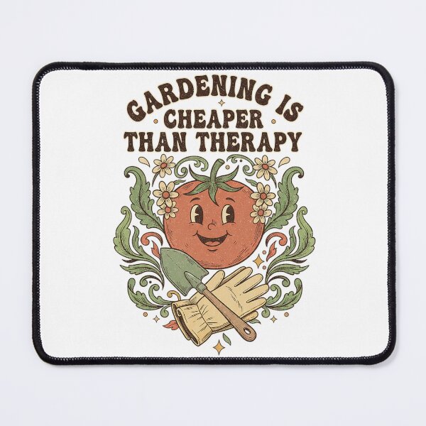 Item preview, Gardening Is Cheaper Than Therapy Vintage Tomato Ornate Floral Design designed and sold by cannsuh.