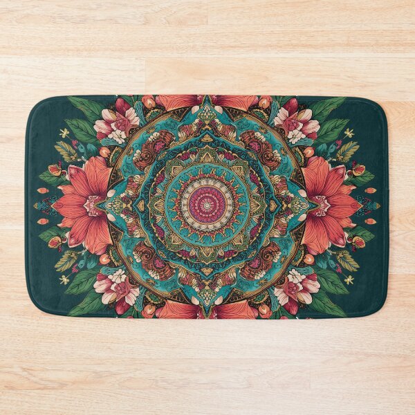 Item preview, Boho Floral Ocean Geometric Pattern designed and sold by Omtatsat.