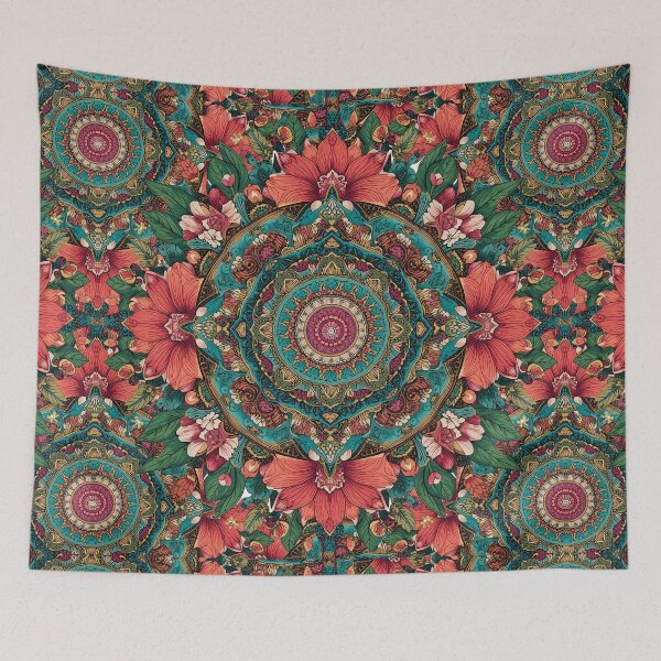 Item preview, Boho Floral Ocean Geometric Pattern designed and sold by Omtatsat.