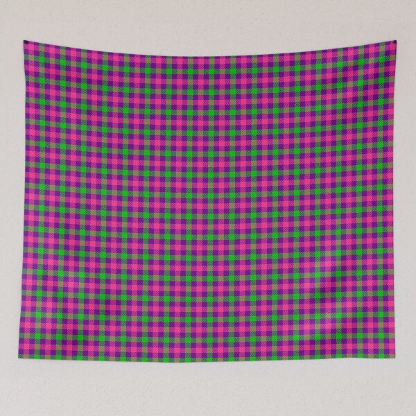 Item preview, Pink And Green On Purple Gingham Check   designed and sold by PatternTitan.