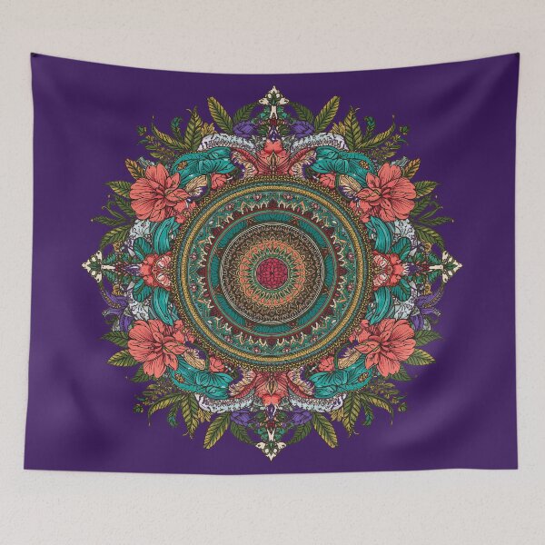 Item preview, Boho Floral Ocean Geometric Pattern designed and sold by Omtatsat.