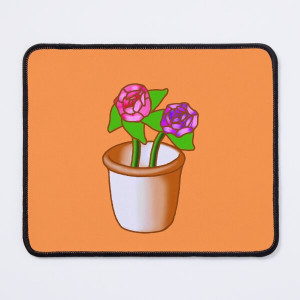 Item preview, Roses in a Vase - Brown Outline, Orange BG designed and sold by lavenderXblue.