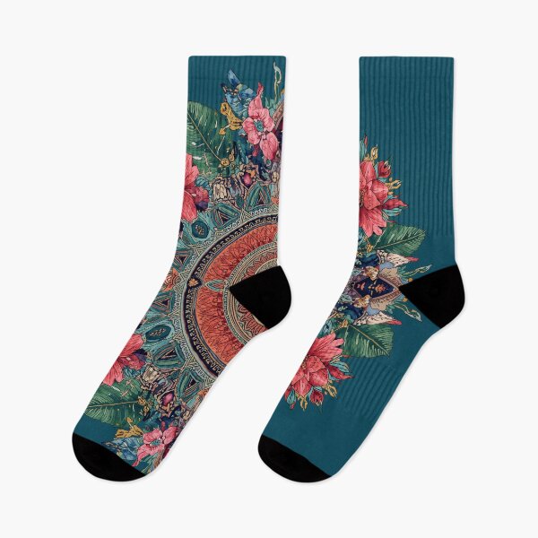 Item preview, Boho Floral Ocean Geometric Pattern designed and sold by Omtatsat.