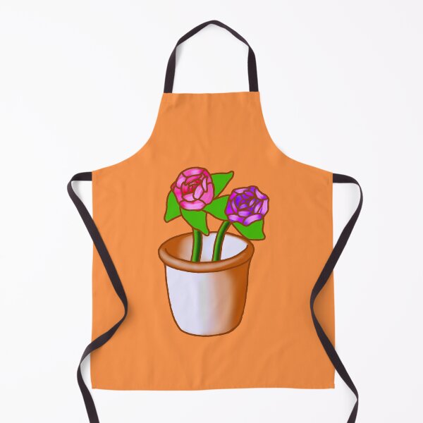 Item preview, Roses in a Vase - Brown Outline, Orange BG designed and sold by lavenderXblue.
