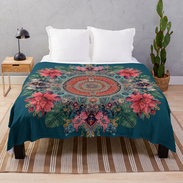 Item preview, Boho Floral Ocean Geometric Pattern designed and sold by Omtatsat.