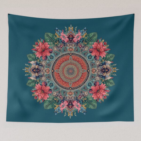 Item preview, Boho Floral Ocean Geometric Pattern designed and sold by Omtatsat.