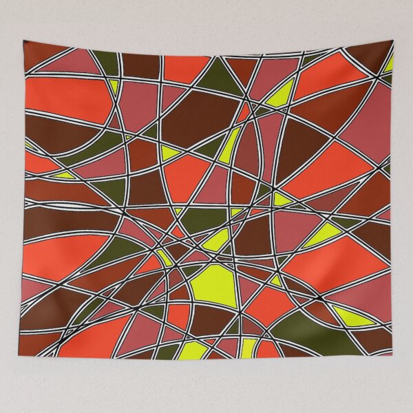 Item preview, Abstract Symphony of Curved Lines and Warm Tones designed and sold by FioreDiCiliegio.