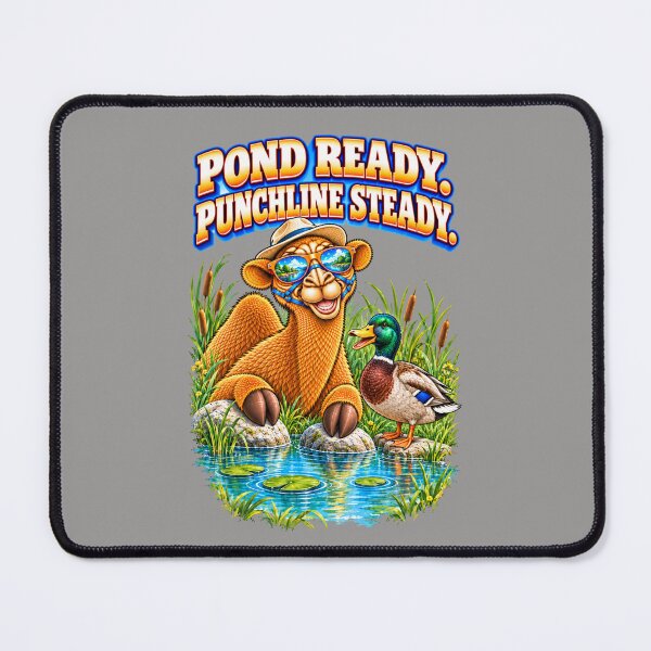 Item preview, Pond Ready. Punchline Steady – Funny Camel T-Shirt Animal Graphic Camel T-Shirt designed and sold by Camel & Quirk.