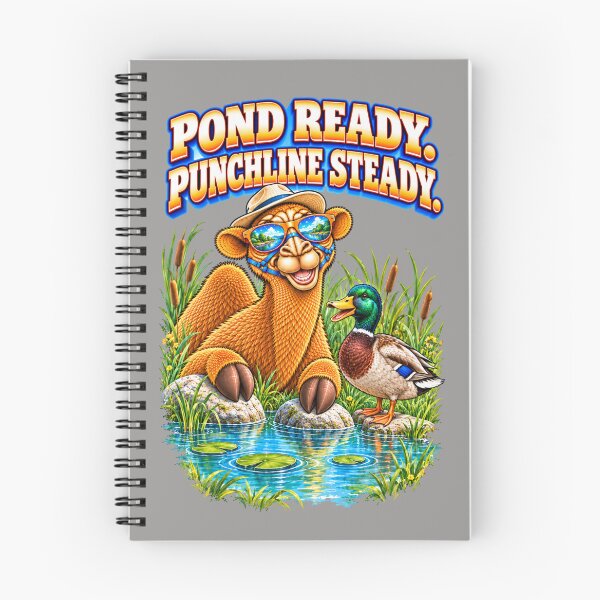 Item preview, Pond Ready. Punchline Steady – Funny Camel T-Shirt Animal Graphic Camel T-Shirt designed and sold by Camel & Quirk.