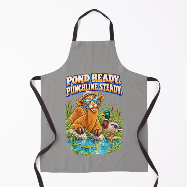 Item preview, Pond Ready. Punchline Steady – Funny Camel T-Shirt Animal Graphic Camel T-Shirt designed and sold by Camel & Quirk.