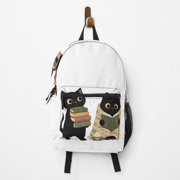 Item preview, Cozy Black Cats Reading Books Coffee Bookworm Graphic designed and sold by missrainartshop.
