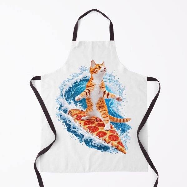 Item preview, Cat Surfing On Pizza Slice designed and sold by fusedtees.