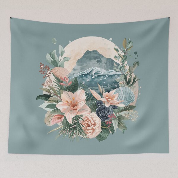 Item preview, Abstract Floral Ocean Nature Pattern designed and sold by Omtatsat.