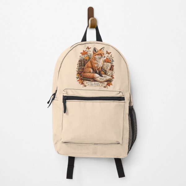 Item preview, Books Make Life Better – Vintage Fox Reading Illustration designed and sold by NovaNest  Studio.