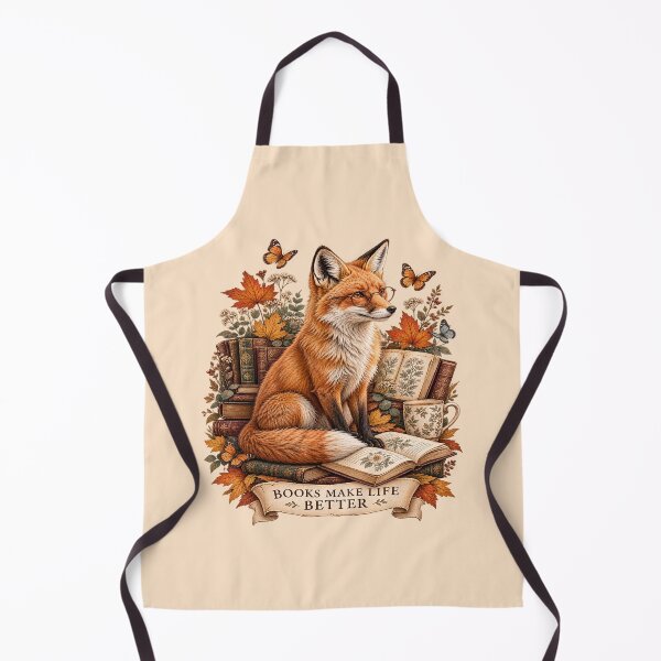 Item preview, Books Make Life Better – Vintage Fox Reading Illustration designed and sold by NovaNest  Studio.