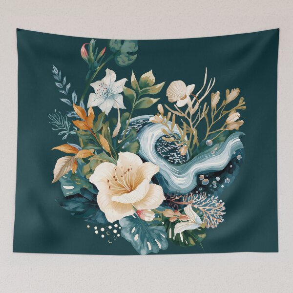 Item preview, Abstract Floral Ocean Nature Pattern designed and sold by Omtatsat.