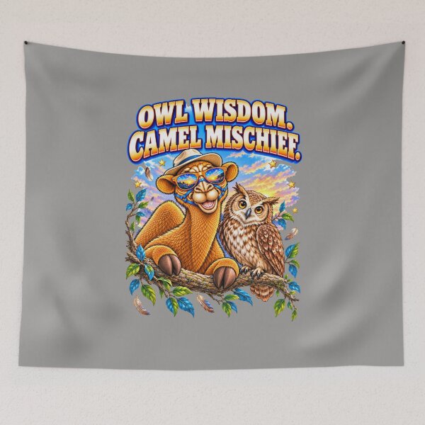 Item preview, Owl Wisdom. Camel Mischief – Funny Camel T-Shirt Animal Graphic Camel T-Shirt designed and sold by Camel & Quirk.