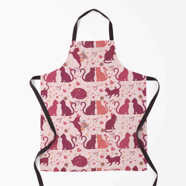 Item preview, Cute Pink Cats Hearts Valentine Seamless Pattern designed and sold by prapapon.