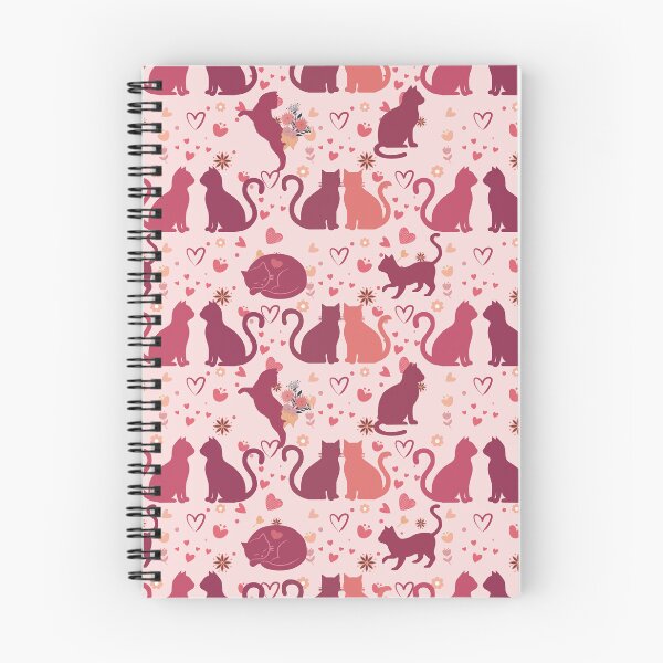 Item preview, Cute Pink Cats Hearts Valentine Seamless Pattern designed and sold by prapapon.