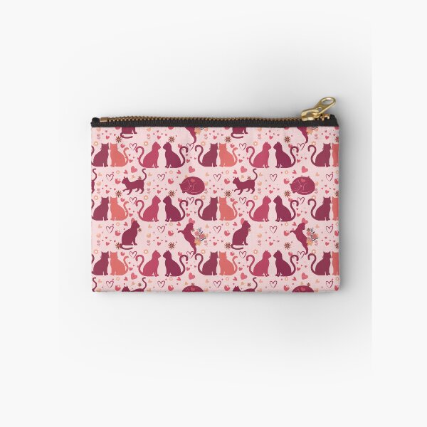Item preview, Cute Pink Cats Hearts Valentine Seamless Pattern designed and sold by prapapon.