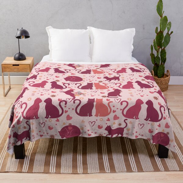 Item preview, Cute Pink Cats Hearts Valentine Seamless Pattern designed and sold by prapapon.