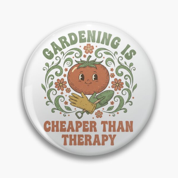 Item preview, Gardening Is Cheaper Than Therapy Cute Tomato Green Floral Design designed and sold by cannsuh.