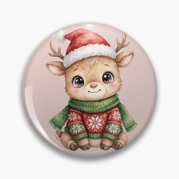 Item preview, Cute Christmas Reindeer in Festive Sweater designed and sold by PunchDrop.