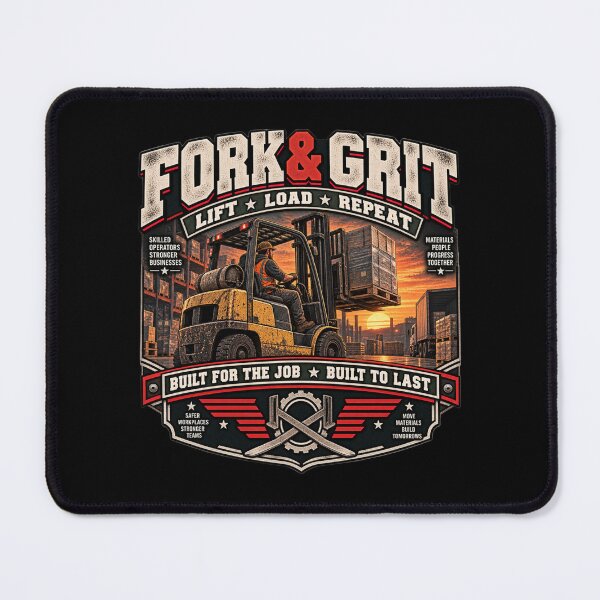 Item preview, Fork & Grit - Vintage Forklift Operator Americana Workwear T-Shirt designed and sold by DomKo10.