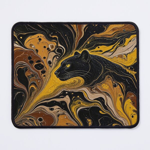 Item preview, Golden Panther Majesty - Abstract Fluid Art Triangle Graphic designed and sold by Breezes-of-Ida.