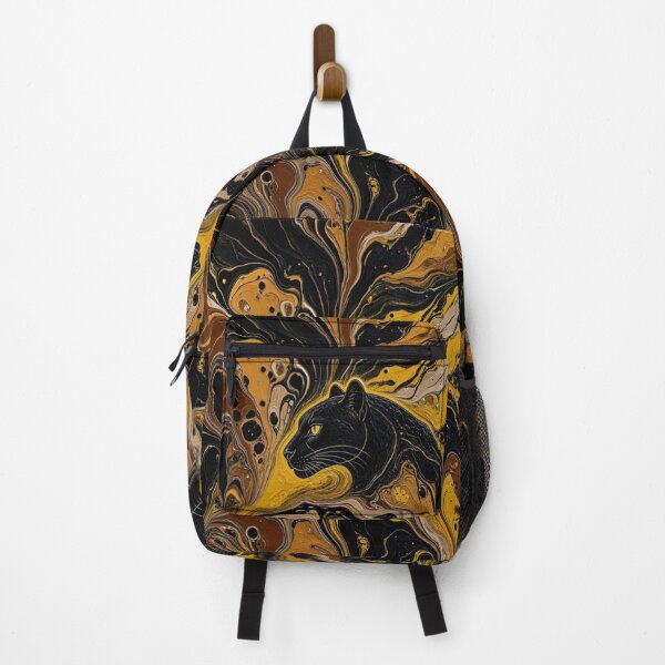 Item preview, Golden Panther Majesty - Abstract Fluid Art Triangle Graphic designed and sold by Breezes-of-Ida.