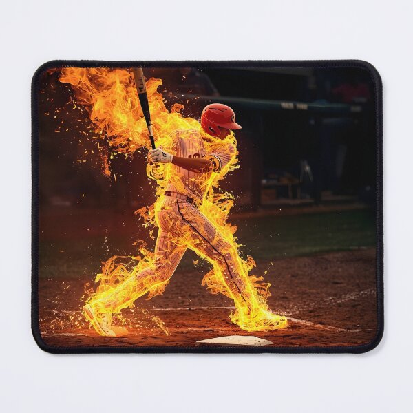 Item preview, Home Run Baseball Fire Trail Sports Art designed and sold by Glitchart66.