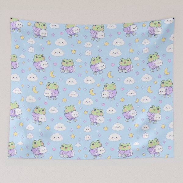 Item preview, Kawaii Frog Cloud Backpack Pattern designed and sold by Soft Berry Studio.