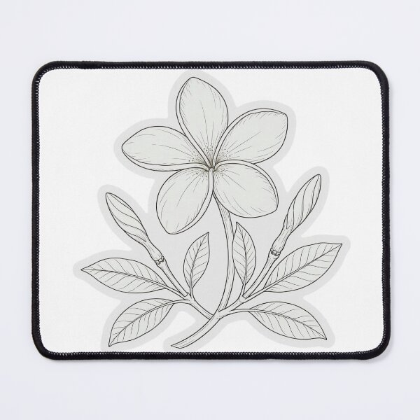 Item preview, White Plumeria Sticker | Frangipani Die Cut Sticker | Fine Line Tropical Flower Decal | Summer Flower Laptop Sticker designed and sold by FineLineBotanical .