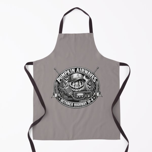 Item preview, Pumpkin Airwaves October Highway 10-4 - Black and White CB Radio Trucker Art designed and sold by NomadForge.