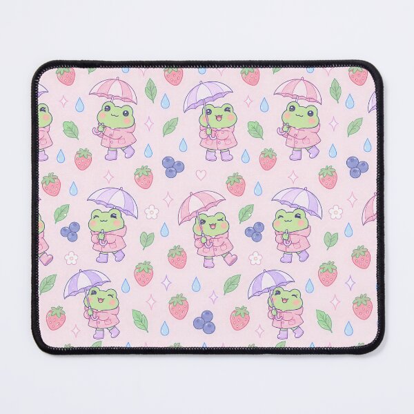 Item preview, Kawaii Frog Berry Raincoat Pattern designed and sold by Soft Berry Studio.