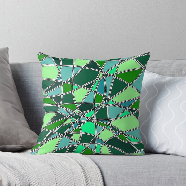 Item preview, Abstract Symphony of Curved Lines and Cool Green Tones designed and sold by FioreDiCiliegio.